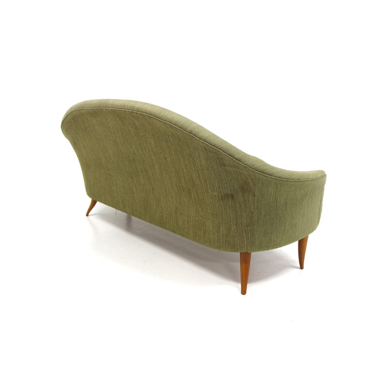 Vintage 3-seater "paradiset" sofa in beech and fabric by Kerstin Hörlin Holmquist, Sweden 1960