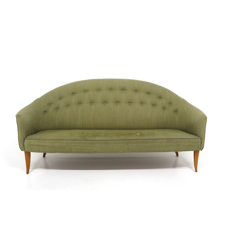 Vintage 3-Sitzer Sofa "paradiset" in Buche und Stoff von Kerstin Hörlin Holmquist, Schweden 1960