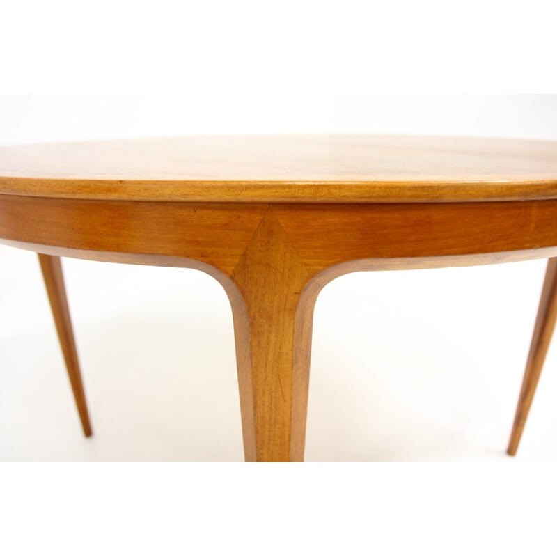 Vintage "Diamant" walnut dining table by Bertil Fridhagen for Bodafors, Sweden 1960