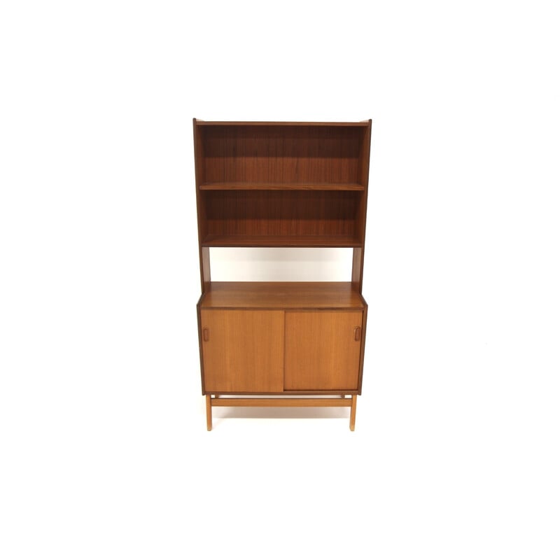 Vintage teak bookcase chest of drawers, Sweden 1960