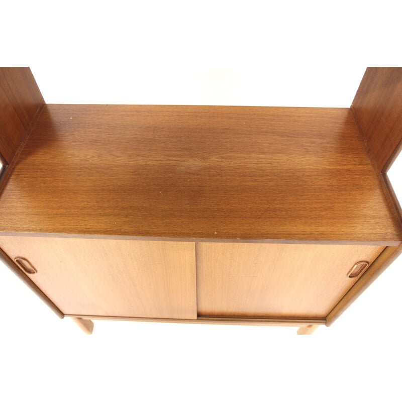 Vintage teak bookcase chest of drawers, Sweden 1960