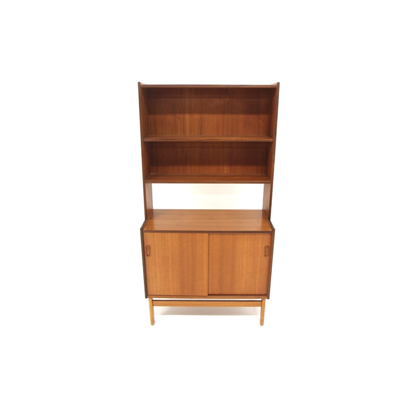 Vintage teak bookcase chest of drawers, Sweden 1960