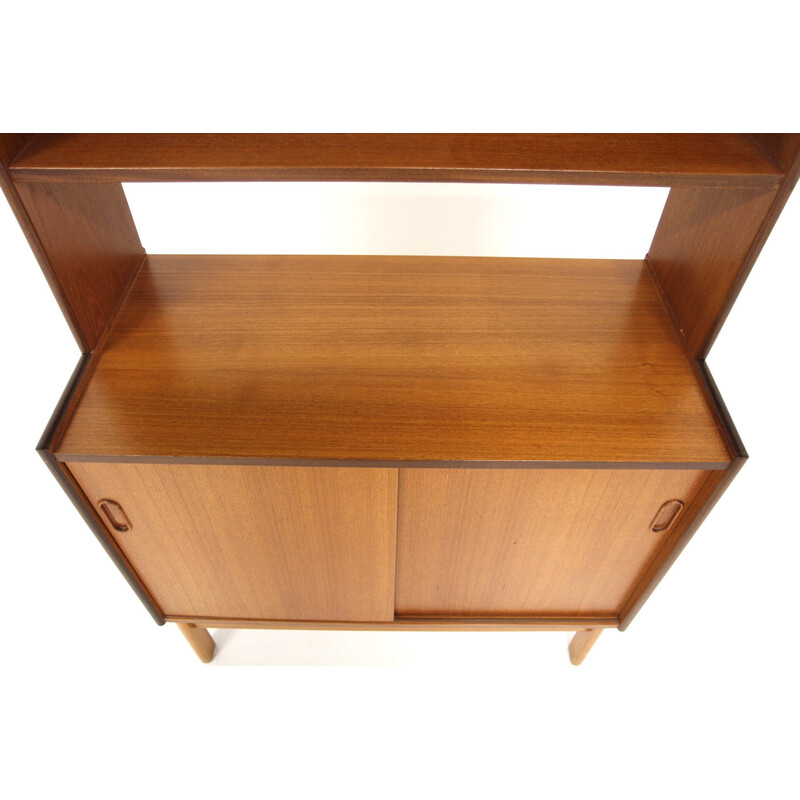 Vintage teak bookcase chest of drawers, Sweden 1960