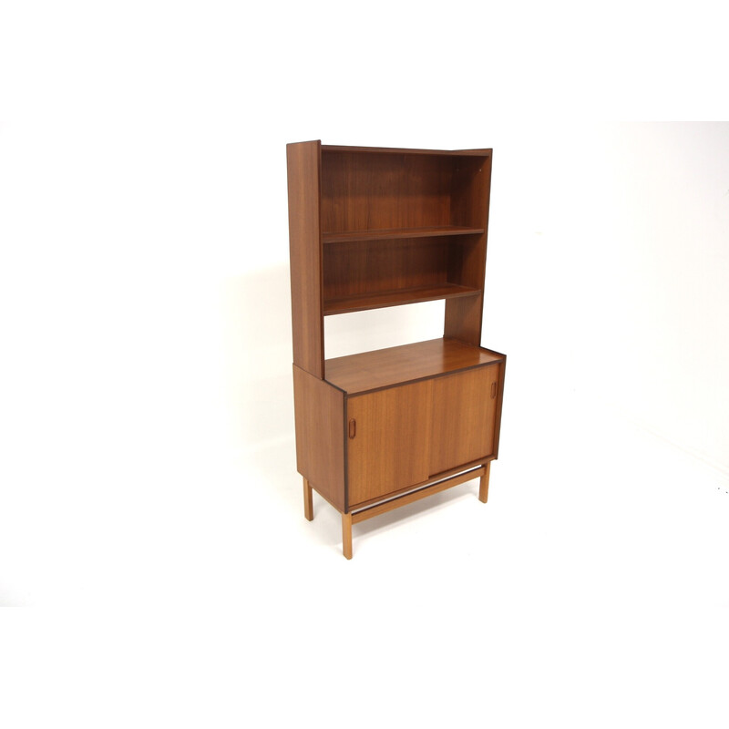 Commode-bibliothèque vintage en teck, Suède 1960