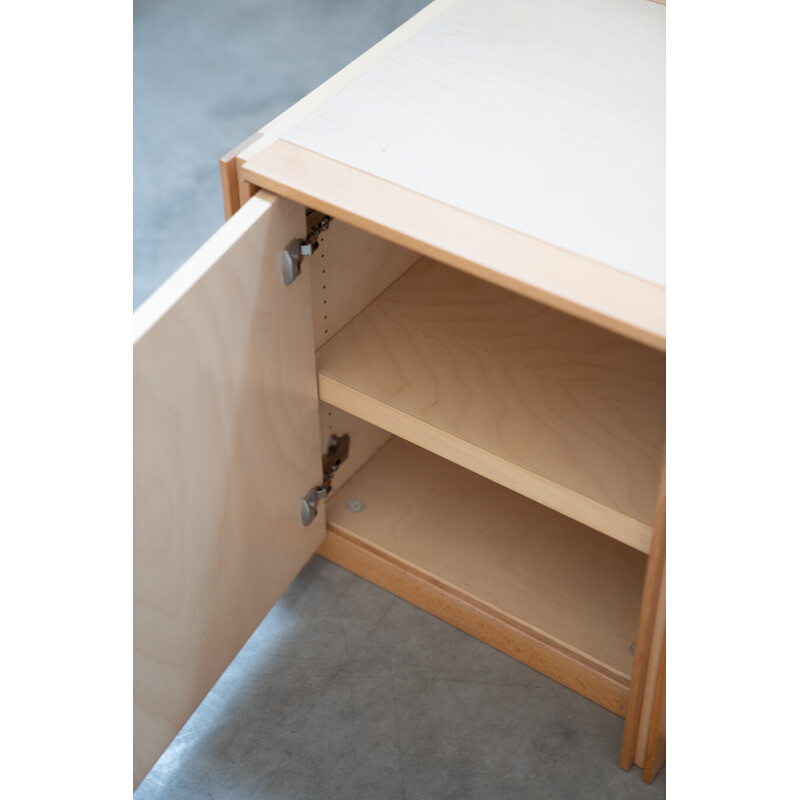 Vintage beech wood bookcase, Italy 1990