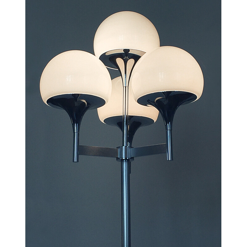 Lampadaire vintage à 4 feux par Gaetano Sciolari - 1970