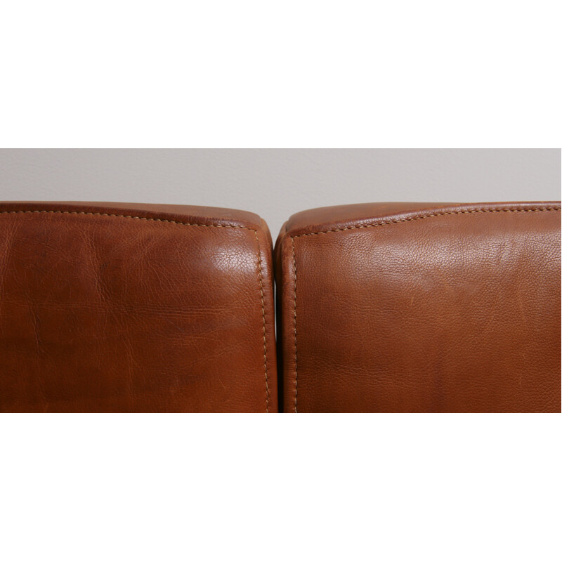 De Sede DS15 saddle leather sofa in cognac color - 1970s