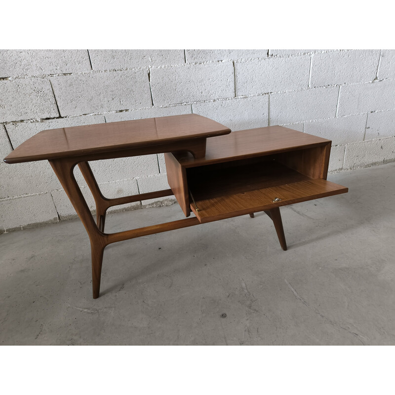 Vintage double top coffee table by Louis van Teeffelen for Webe, 1960