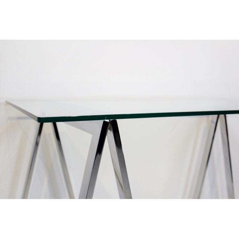 Table d'appoint avec pieds en chrome - 1970