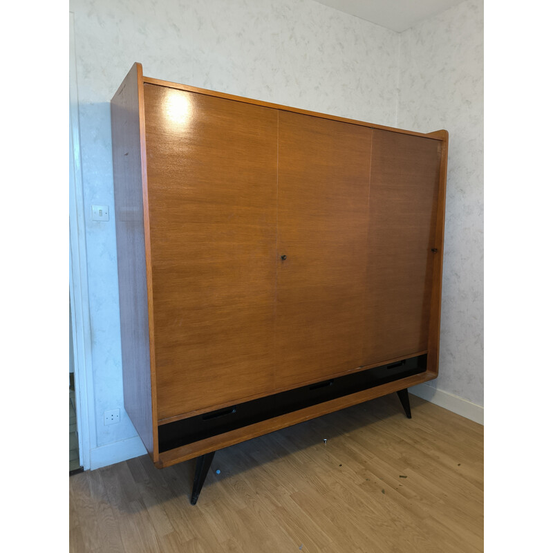 Vintage compass foot cabinet with 4 drawers