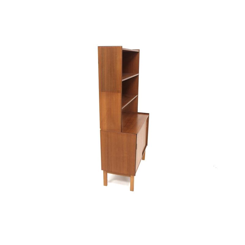 Vintage teak bookcase chest of drawers, Sweden 1960