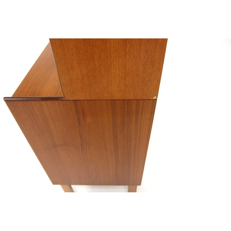 Vintage teak bookcase chest of drawers, Sweden 1960