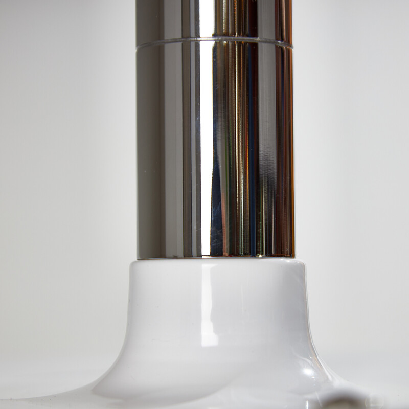 Vintage chrome metal table lamp by Borsfay Tamás, Hungary 1970