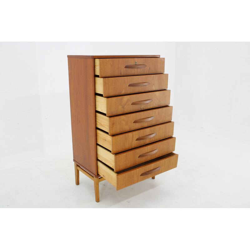 Vintage teak chest of drawers with drawers, Denmark 1960