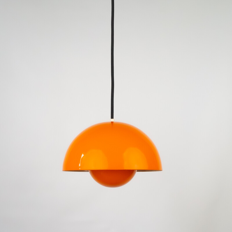 Paire de suspensions vintage Flowerpot par Verner Panton pour Louis Poulsen, Danemark 1968