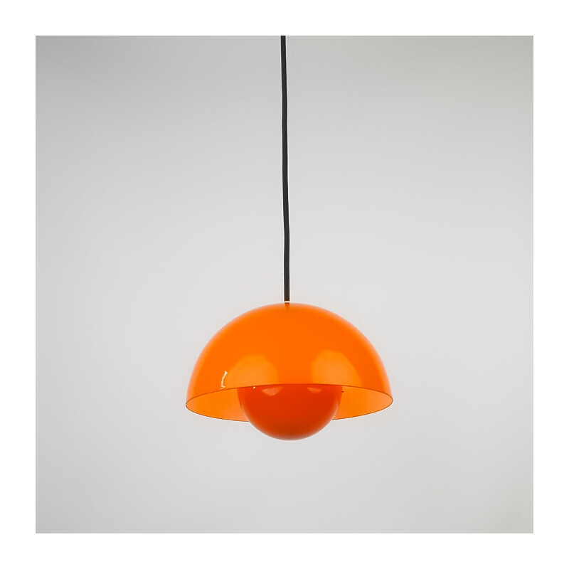 Paar Vintage Flowerpot Pendelleuchten von Verner Panton für Louis Poulsen, Dänemark 1968