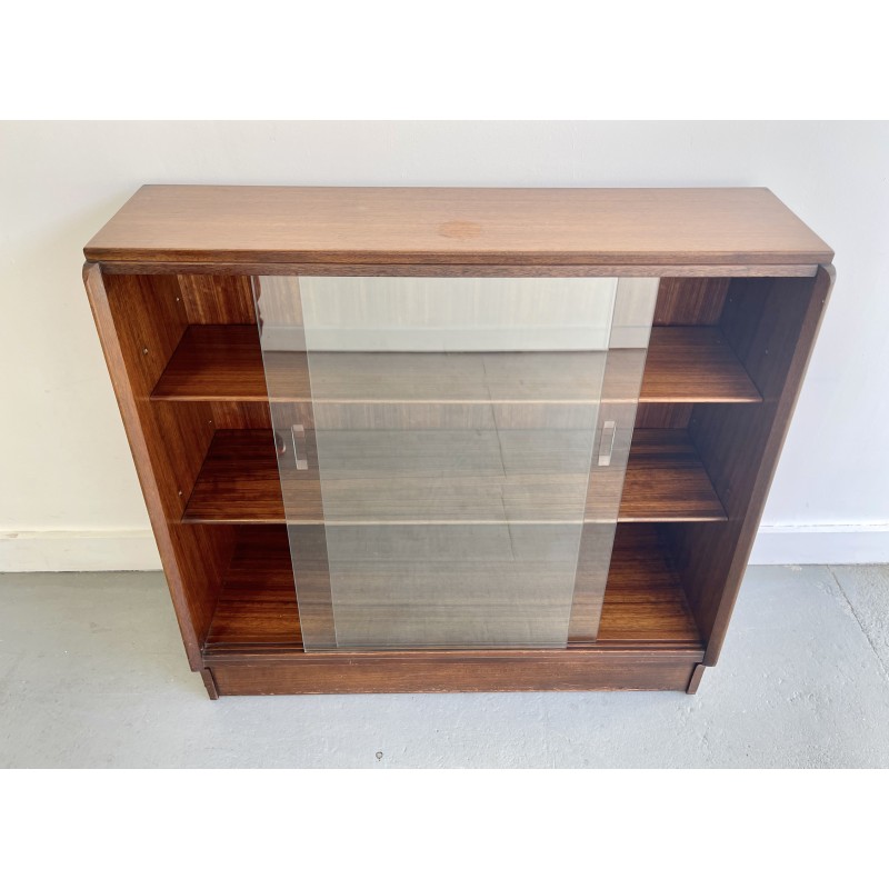 Vintage low glass bookcase for G-Plan