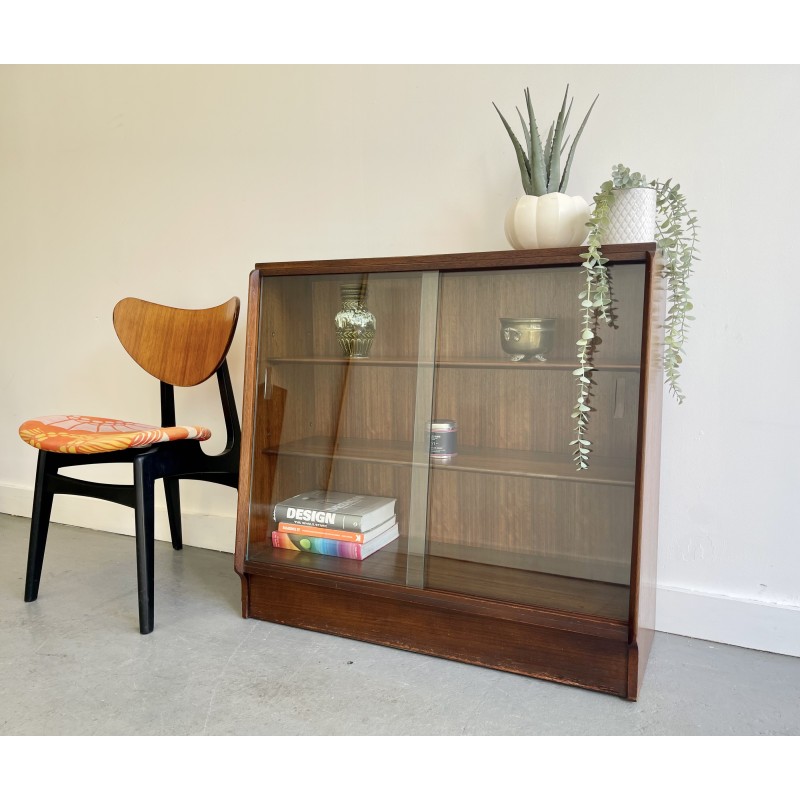 Vintage low glass bookcase for G-Plan