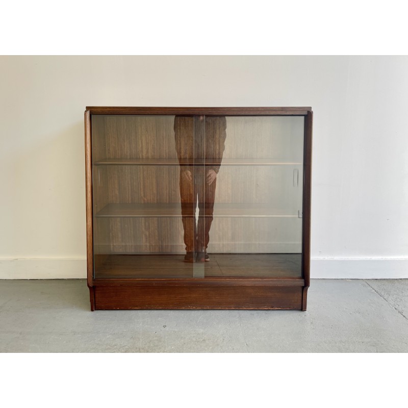 Vintage low glass bookcase for G-Plan