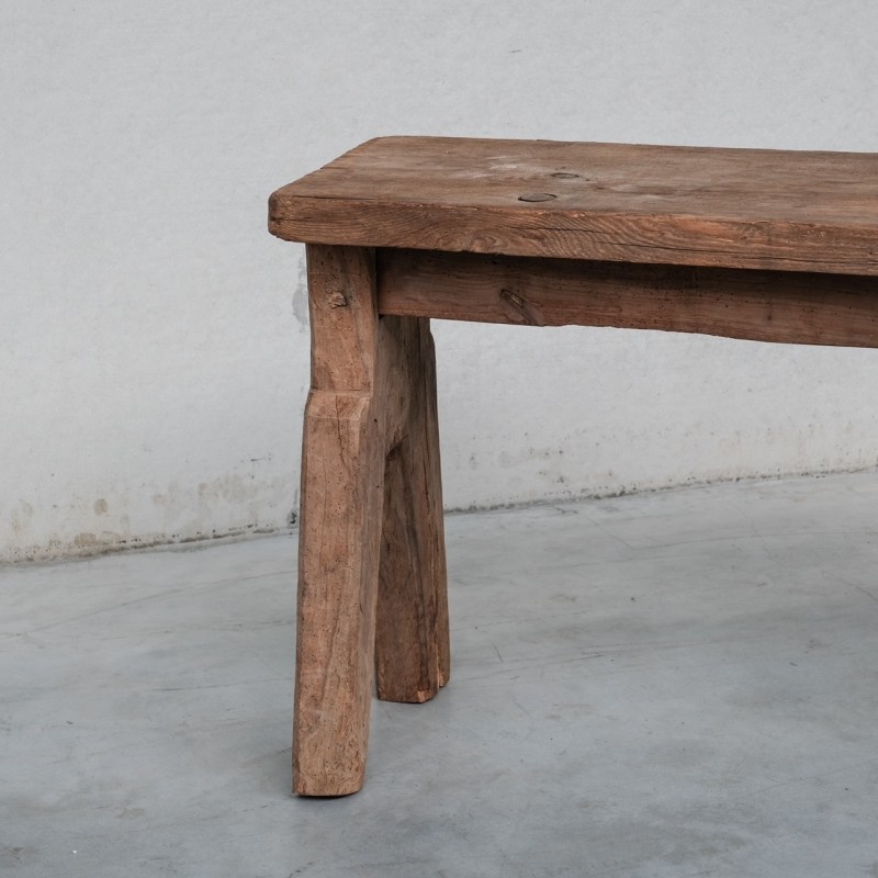 Table console primitive vintage en bois, France 1930