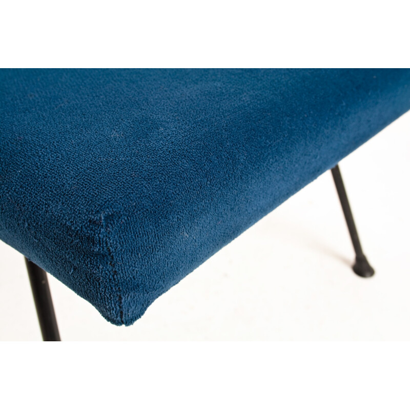 Blue easy chair in wool by Andre Cordemeyer for Gispen model 1409 - 1950s