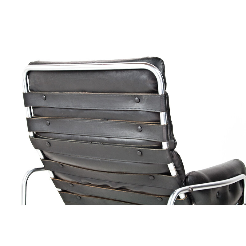Black leather easy chair by Martin Visser - 1960s