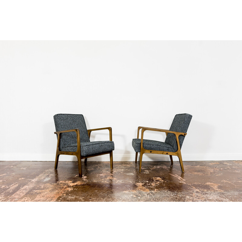 Pair of vintage 04 B armchairs for Bydgoskie Furniture Factories, Poland 1960