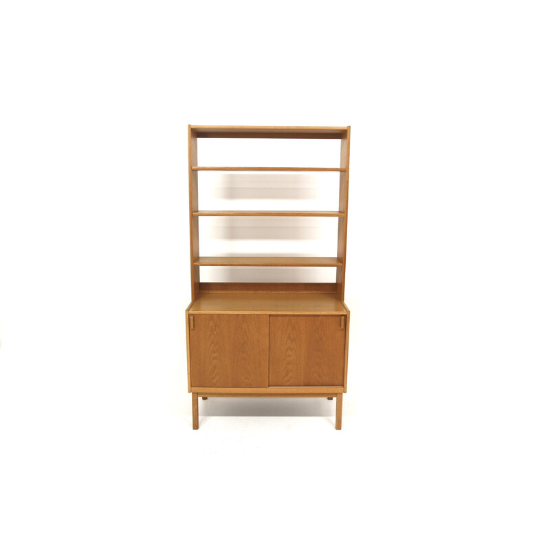 Vintage oak bookcase chest of drawers by Bertil Fridhagen for Bodafors, Sweden 1960