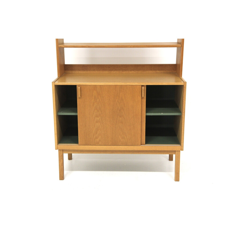 Vintage oak bookcase chest of drawers by Bertil Fridhagen for Bodafors, Sweden 1960