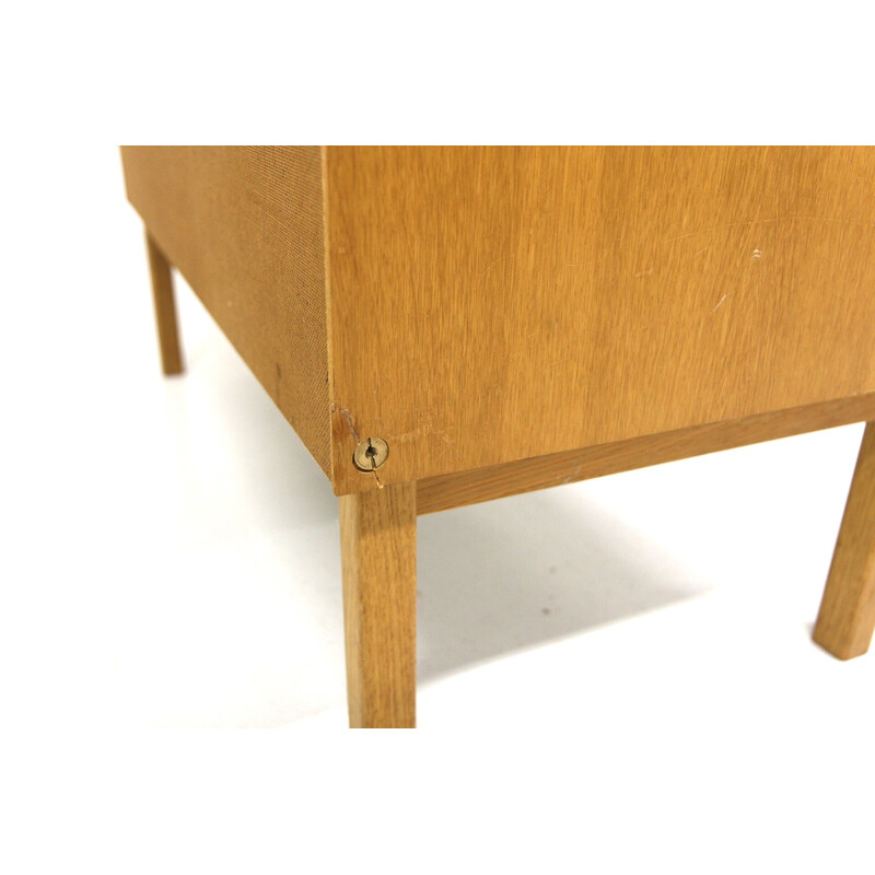 Vintage oak bookcase chest of drawers by Bertil Fridhagen for Bodafors, Sweden 1960