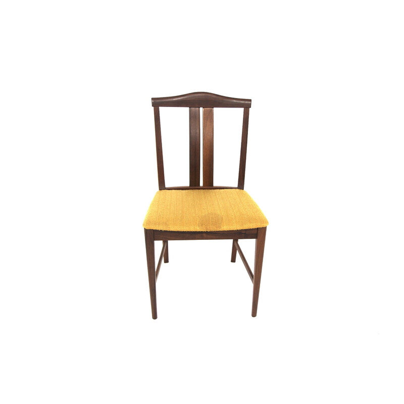 Set of 6 vintage chairs in rosewood and fabric, Sweden 1960