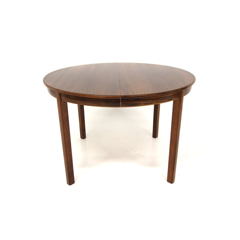 Vintage rosewood dining table with extensions, Sweden 1960