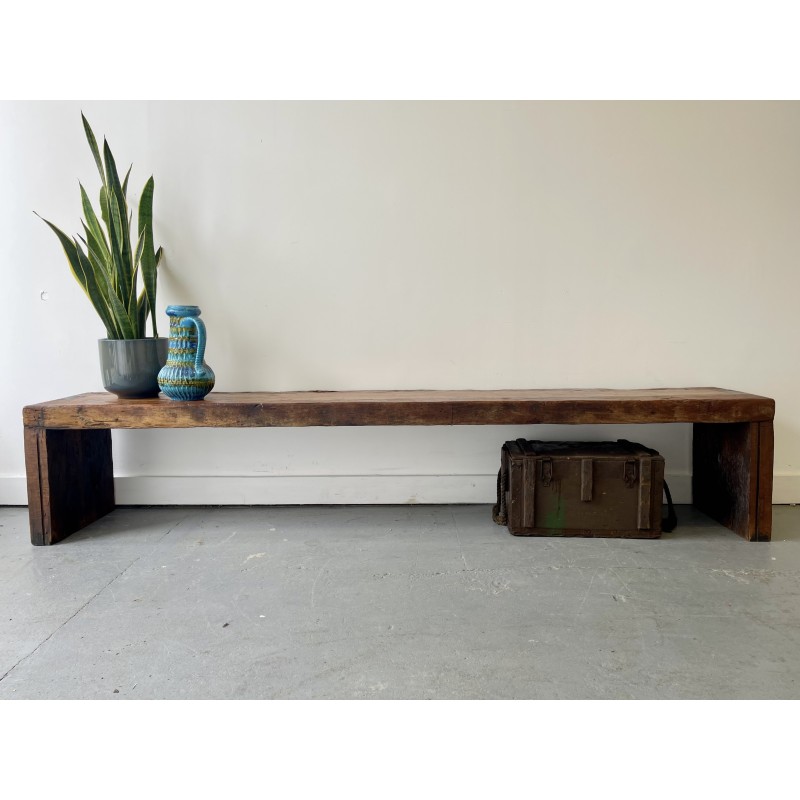 Vintage wooden dining room bench