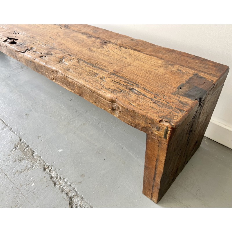 Esszimmerbank aus Holz im Vintage-Stil