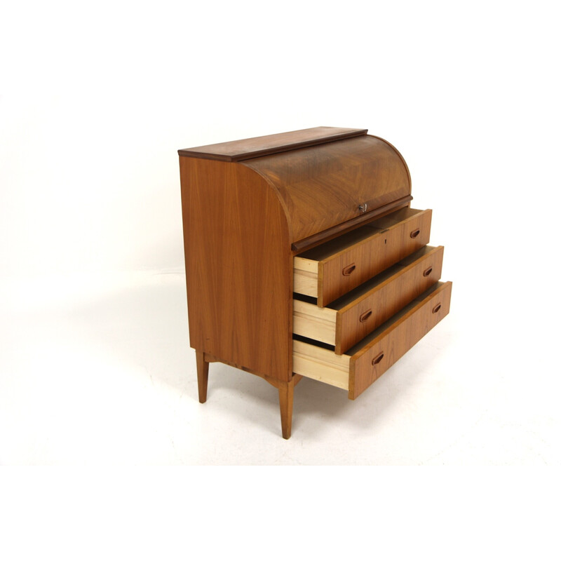 Vintage secretary in mahogany and beech, Sweden 1960