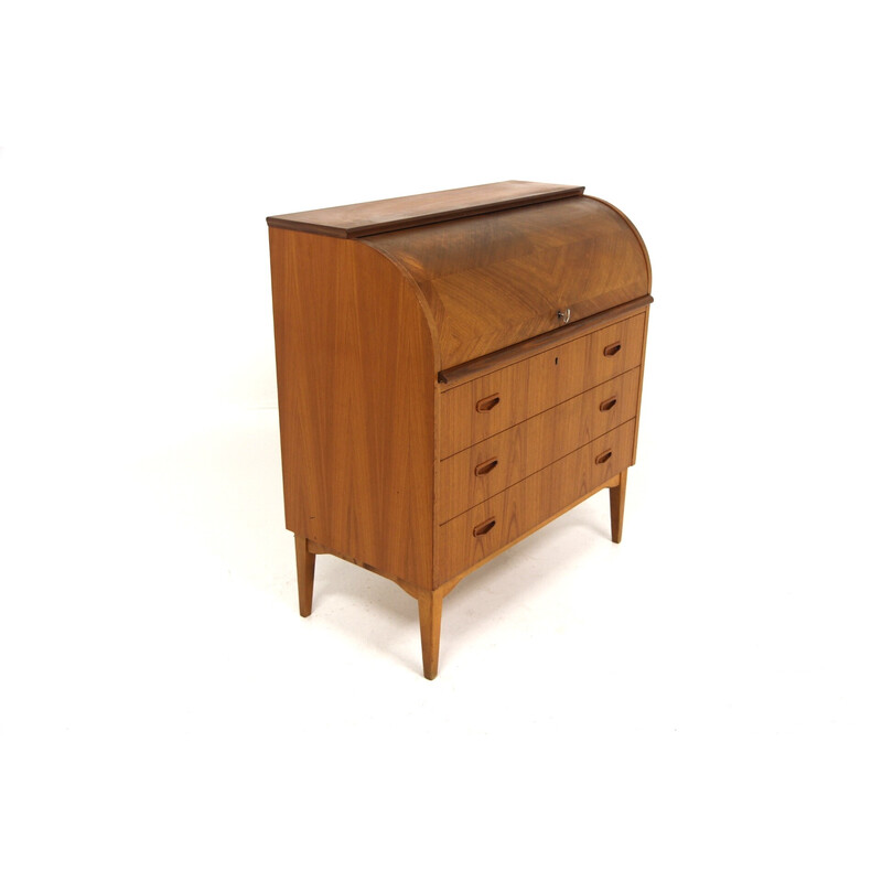 Vintage secretary in mahogany and beech, Sweden 1960