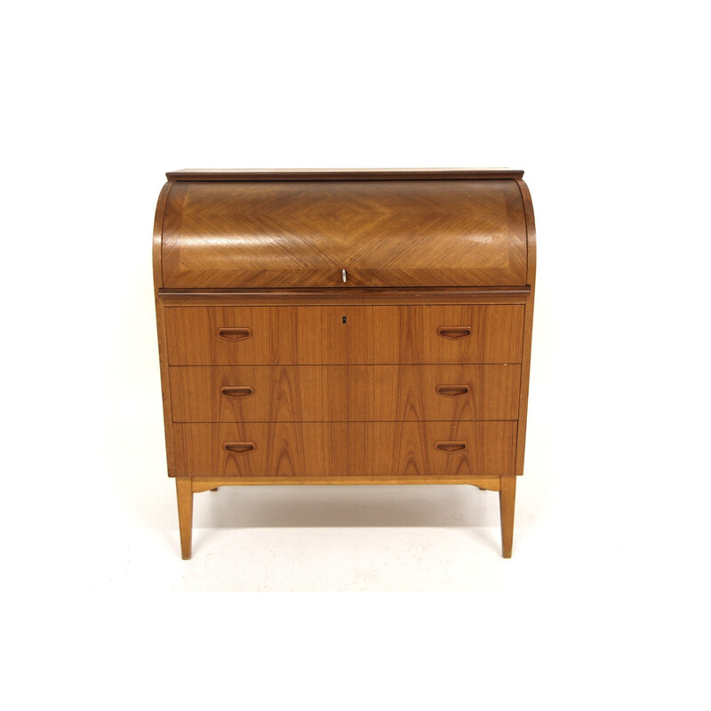 Vintage secretary in mahogany and beech, Sweden 1960