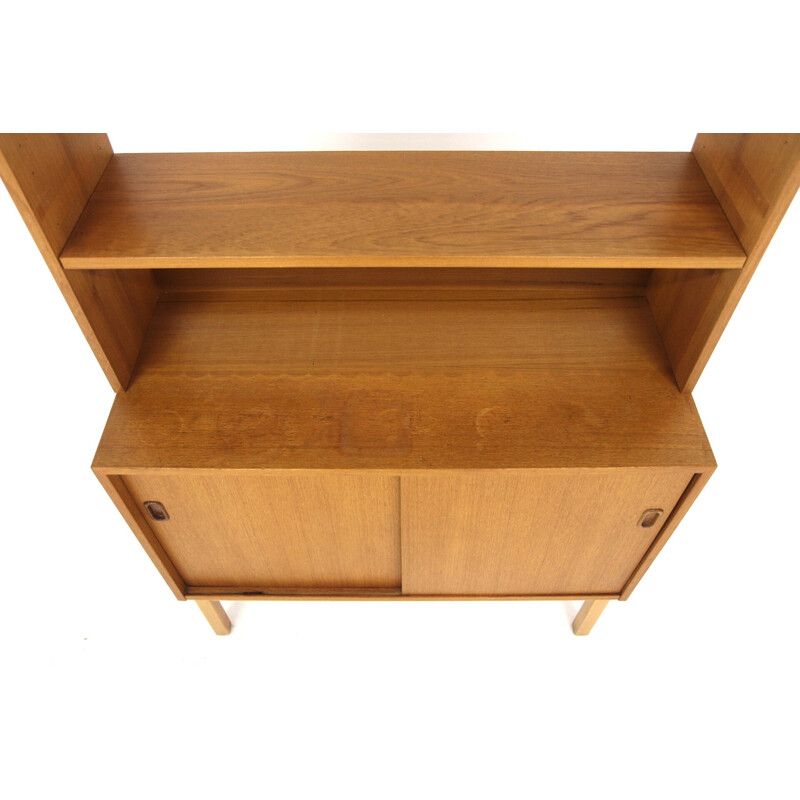 Vintage teak bookcase chest of drawers, Sweden 1960