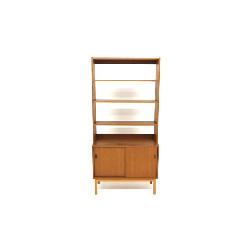 Vintage teak bookcase chest of drawers, Sweden 1960