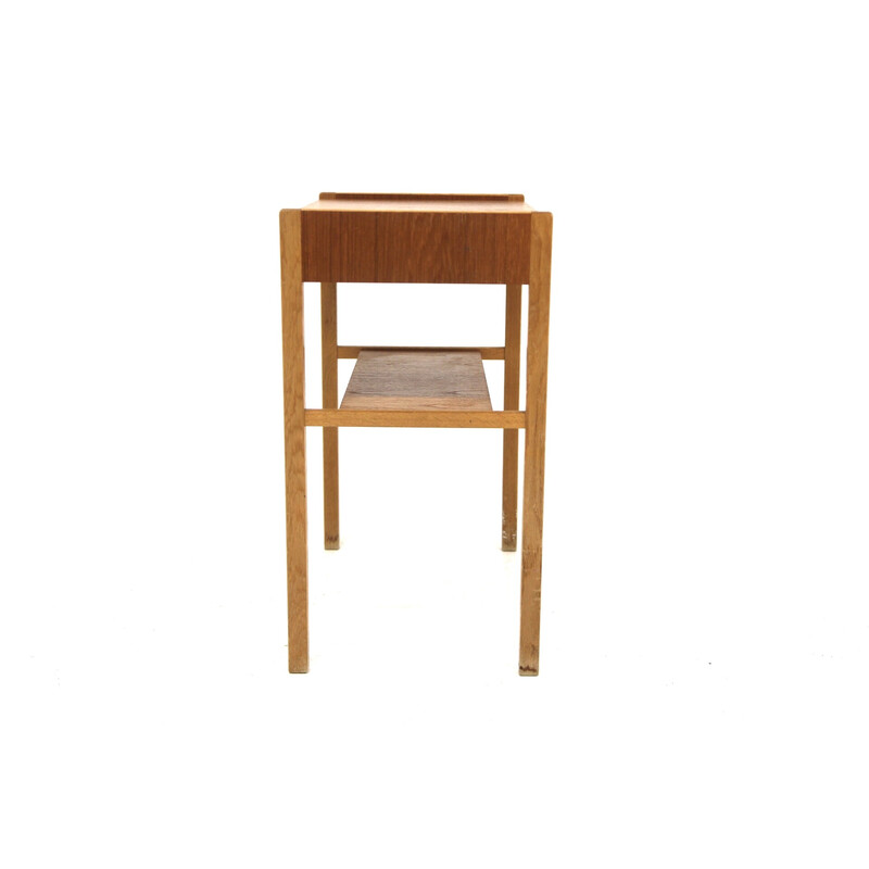 Vintage teak and oak bedside table, Sweden 1960