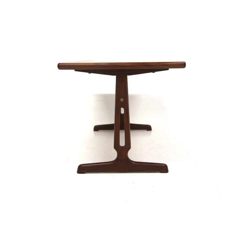 Table basse vintage en teck et hêtre, Suède 1960