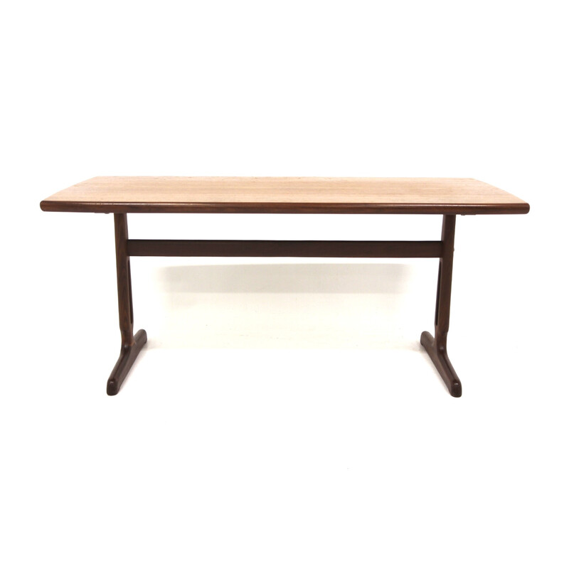 Vintage teak and beech coffee table, Sweden 1960