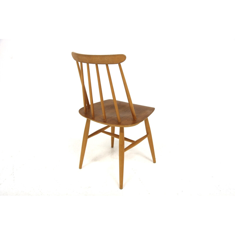 Set of 4 vintage "Fanett" teak chairs by Ilmari Tapiovaara for La Maison Edsbyverken, Sweden 1960