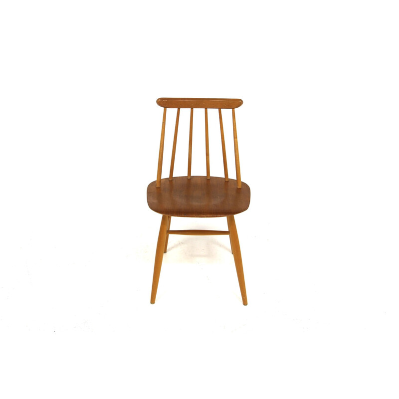 Set of 4 vintage "Fanett" teak chairs by Ilmari Tapiovaara for La Maison Edsbyverken, Sweden 1960