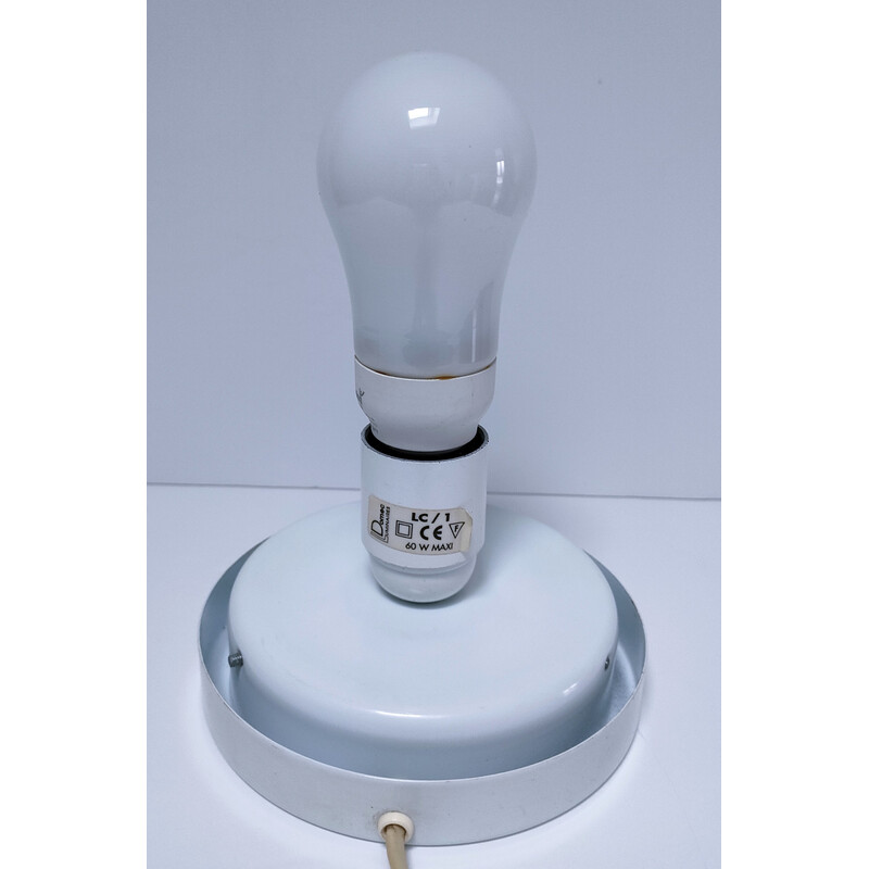 Vintage-Lampe in Eiform aus gesprenkeltem Glas für Domec Luminaires, Frankreich 1970