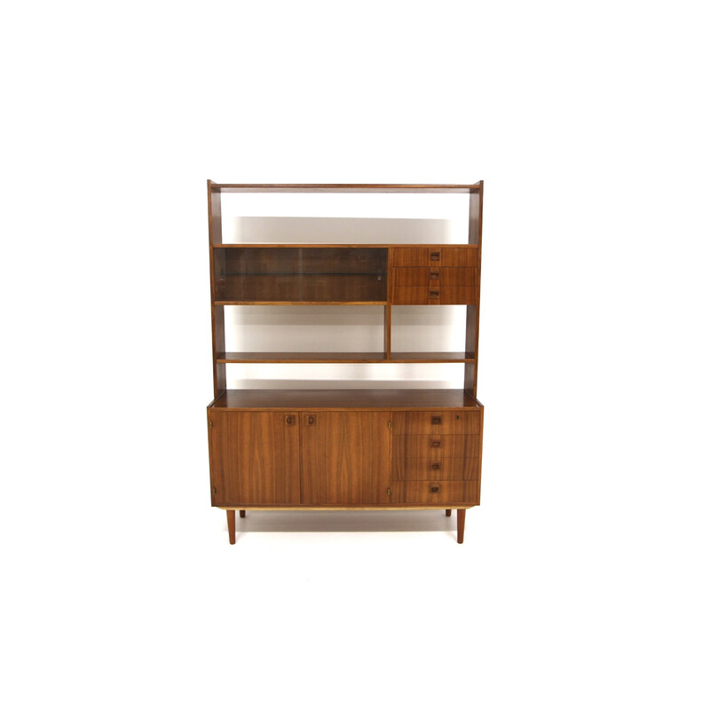 Vintage teak and glass chest of drawers, Sweden 1960