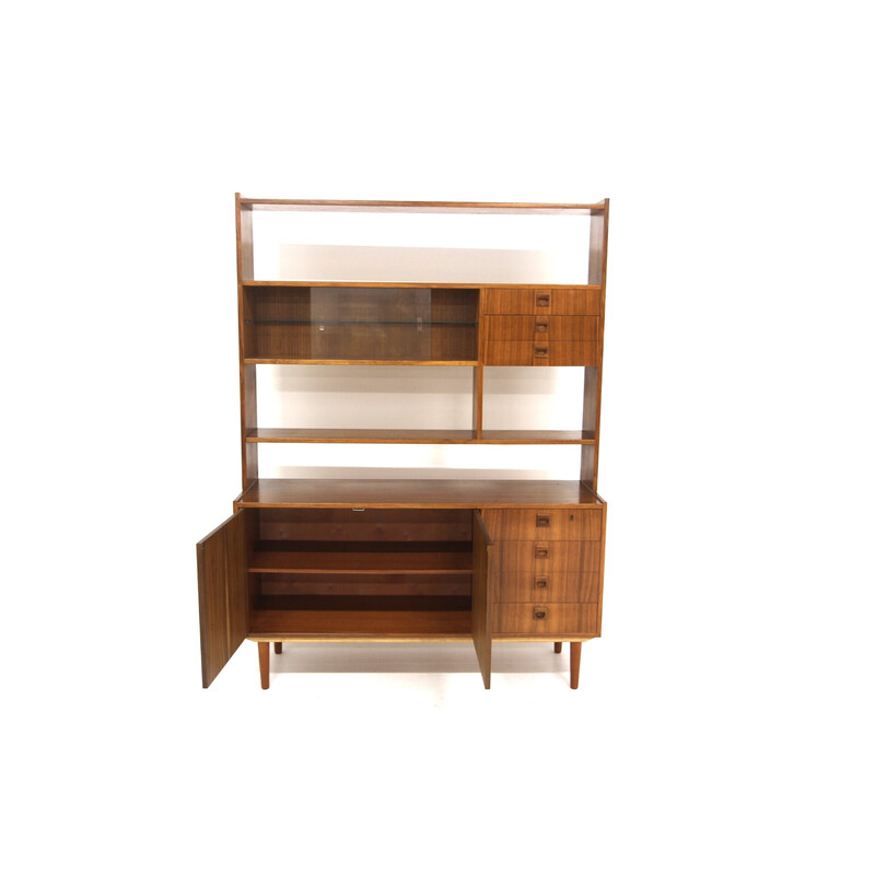 Vintage teak and glass chest of drawers, Sweden 1960