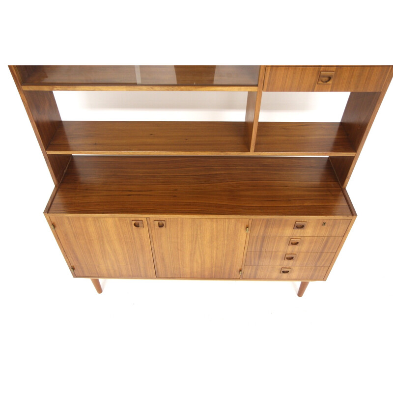 Vintage teak and glass chest of drawers, Sweden 1960