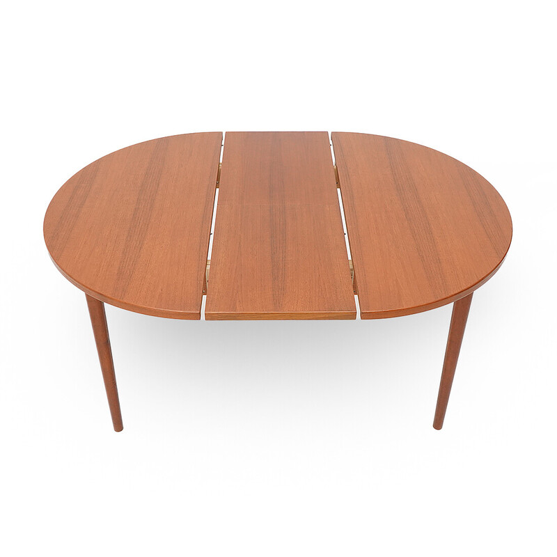 Vintage "Malta" extendable teak dining table by Hugo Troeds, Sweden 1960