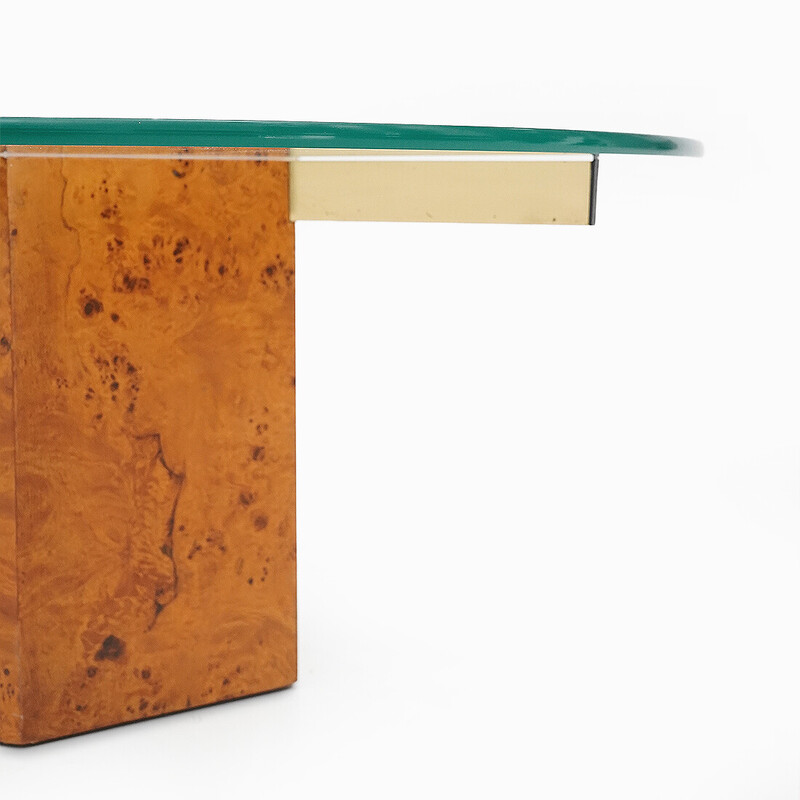 Table basse vintage extensible en teck et métal, Italie 1960